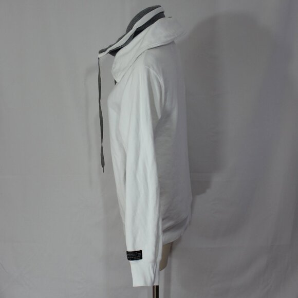 Vintage Diesel sweater Double neck with drawstrings and buttons cotton sz Large - Picture 3 of 9